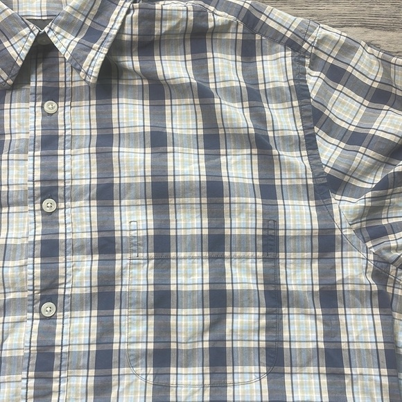 Eddie Bauer Men’s Plaid Short Sleeved Button Down Collared Shirt, size L Tall - Picture 5 of 8